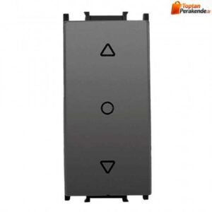 Viko Panasonic Thea Modüler Füme 1M Tek Düğmeli Jaluzi Anahtar Düğme/Kapak (Mekanizma Hariç)